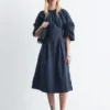 Vestido midi con cordón escultural