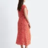 Vestido midi con cuello barco