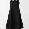 Vestido midi con cuello halter