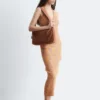 Vestido midi con cuello halter y estampado Spacedye
