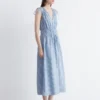 Vestido midi con detalles de lazos