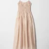 Vestido midi con fruncidos