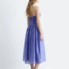 Vestido midi con fruncidos