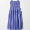 Vestido midi con fruncidos