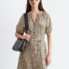 Vestido midi con lazo en la cintura