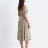 Vestido midi con lazo en la cintura