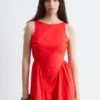 Vestido midi con lazo en la espalda