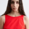 Vestido midi con lazo en la espalda