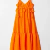 Vestido midi con tirantes