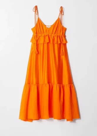 Vestido midi con tirantes