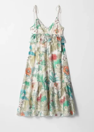 Vestido midi con tirantes