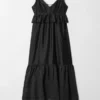 Vestido midi con tirantes