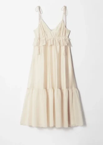 Vestido midi con tirantes