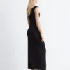 Vestido midi cruzado por delante