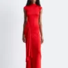Vestido midi cruzado por delante