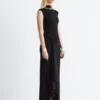 Vestido midi cruzado por delante