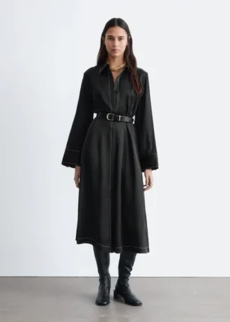 Vestido midi de camisa