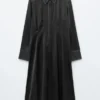 Vestido midi de camisa