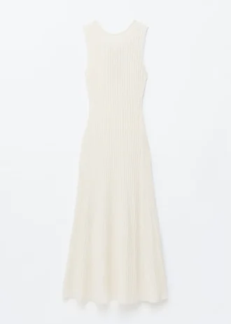 Vestido midi de canalé