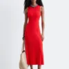 Vestido midi de canalé
