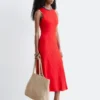 Vestido midi de canalé