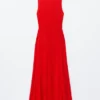 Vestido midi de canalé