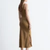 Vestido midi de corte al bies
