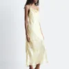 Vestido midi de jacquard con cuello vuelto