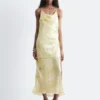 Vestido midi de jacquard con cuello vuelto