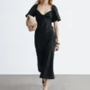 Vestido midi de lino
