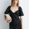 Vestido midi de lino