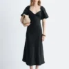 Vestido midi de lino