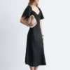 Vestido midi de lino