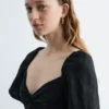 Vestido midi de lino