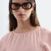 Vestido midi de lino acampanado