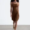 Vestido midi de punto
