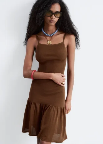 Vestido midi de punto