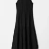 Vestido midi de punto acanalado