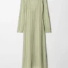 Vestido midi de punto calado
