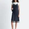 Vestido midi de seda