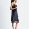 Vestido midi de seda