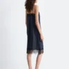 Vestido midi de seda