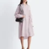 Vestido midi de seda y algodón estampado