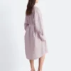 Vestido midi de seda y algodón estampado