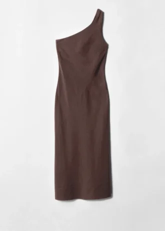 Vestido midi de un solo hombro