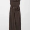 Vestido midi drapeado