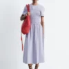 Vestido midi fruncido
