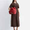 Vestido midi fruncido