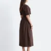 Vestido midi fruncido