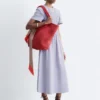 Vestido midi fruncido